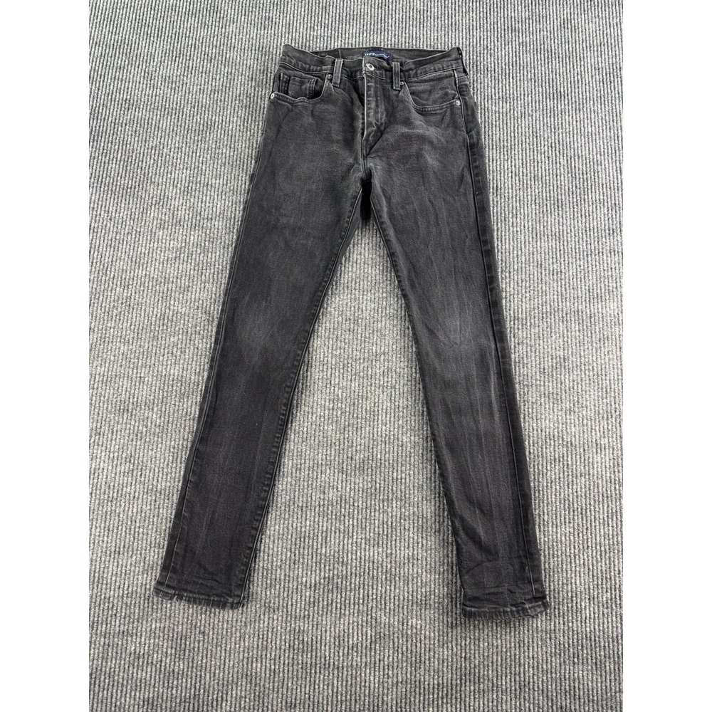 Levis 512 Jeans Mens 29x32 Black Slim Tapered Stretch Big E Selvedge Denim